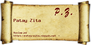 Patay Zita névjegykártya