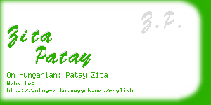 zita patay business card